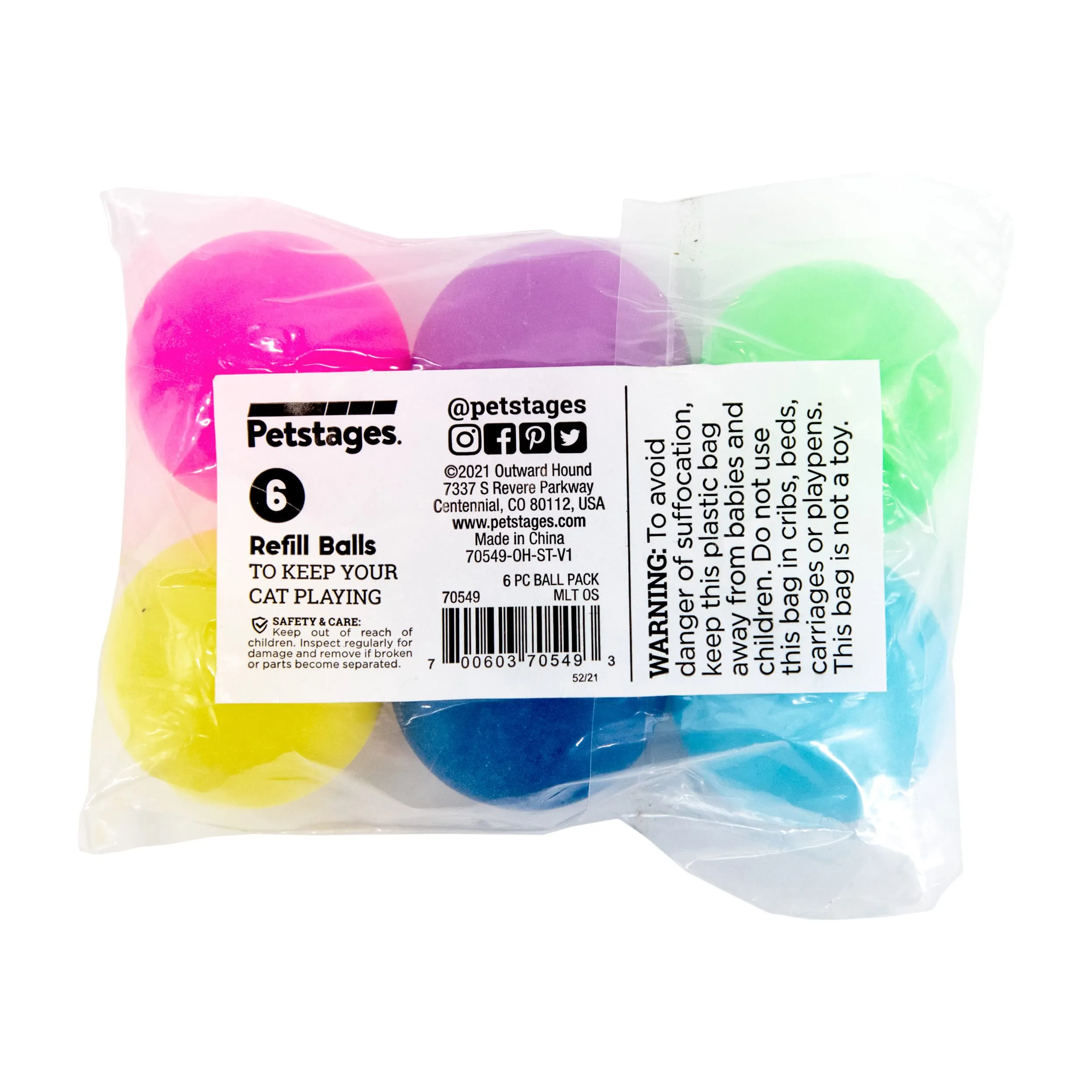 Catstages Replacement Balls for Cat Track Toy - 1.6" Lightweight Ping-Pong Style, Compatible with Tower Of Tracks & More