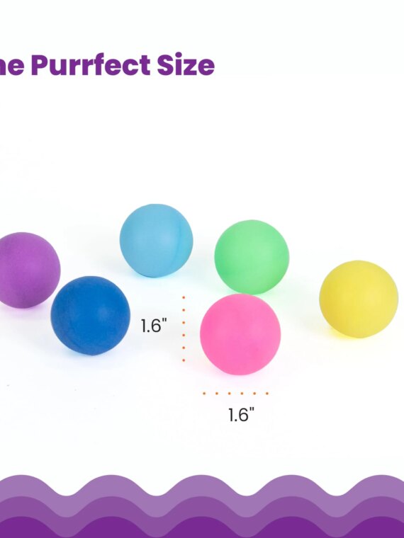 Catstages Replacement Balls for Cat Track Toy - 1.6" Lightweight Ping-Pong Style, Compatible with Tower Of Tracks & More