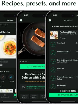 CHEF iQ Sense Smart Wireless Meat Thermometer Set with 3 Probes, Long-Range, Quad Sensors, App Alerts, Dishwasher-Safe