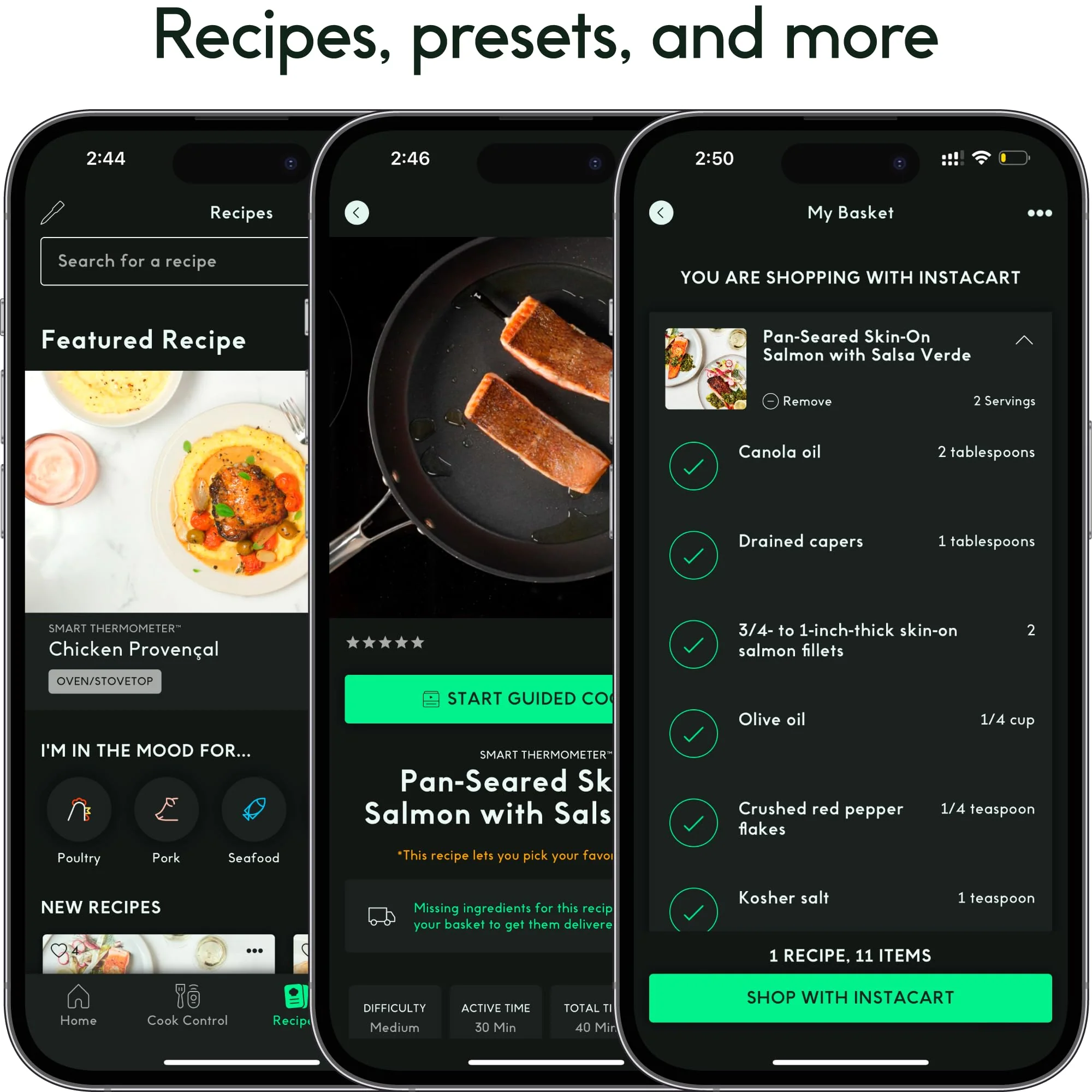 CHEF iQ Sense Smart Wireless Meat Thermometer Set with 3 Probes, Long-Range, Quad Sensors, App Alerts, Dishwasher-Safe
