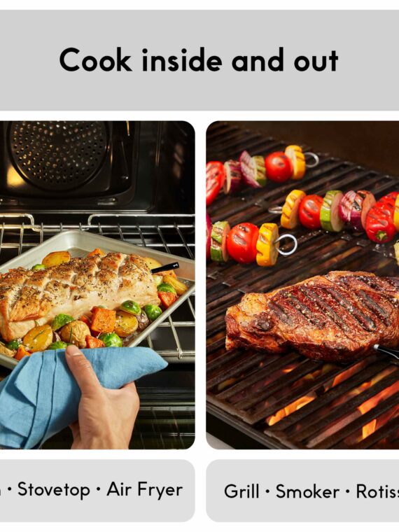 CHEF iQ Sense Smart Wireless Meat Thermometer Set with 3 Probes, Long-Range, Quad Sensors, App Alerts, Dishwasher-Safe