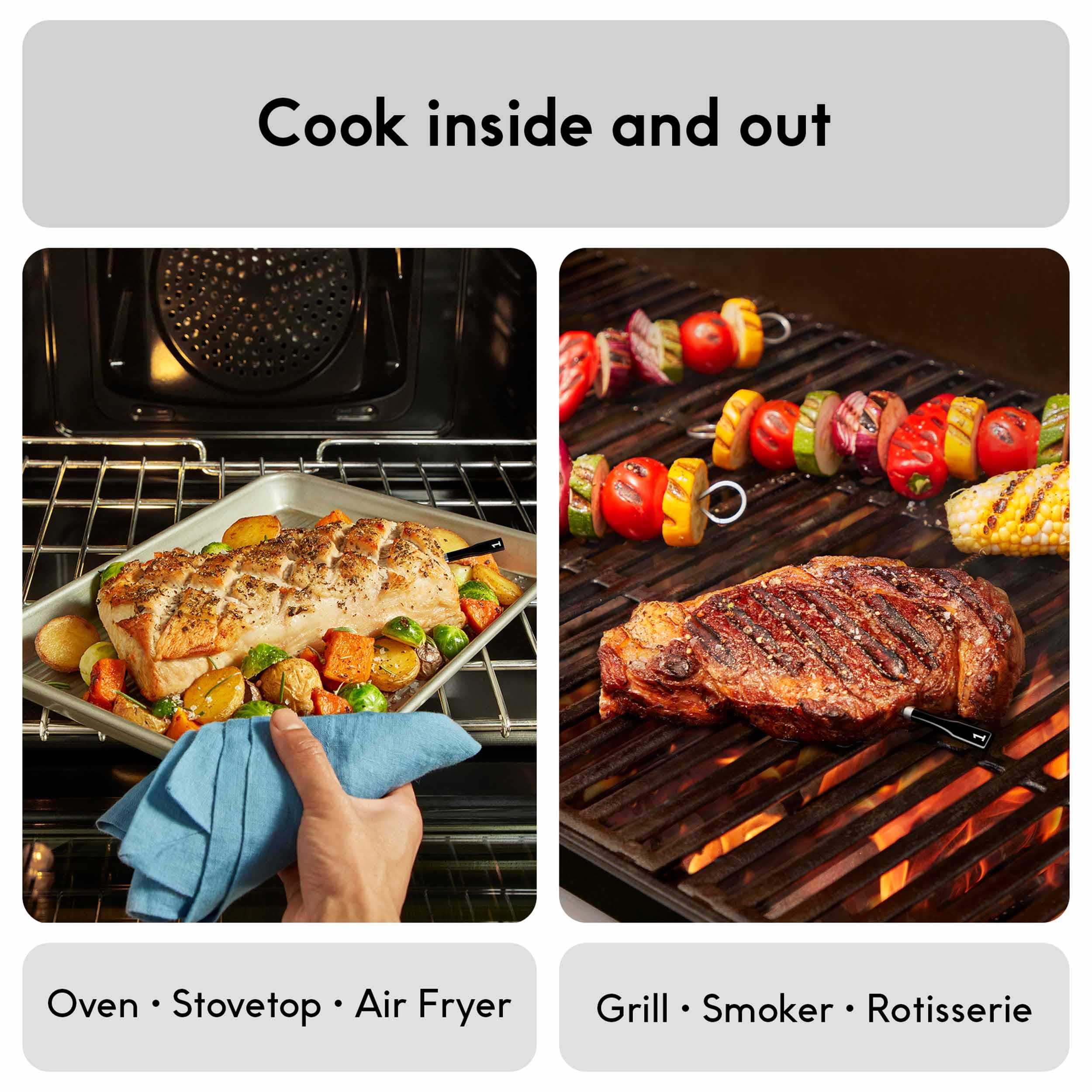 CHEF iQ Sense Smart Wireless Meat Thermometer Set with 3 Probes, Long-Range, Quad Sensors, App Alerts, Dishwasher-Safe