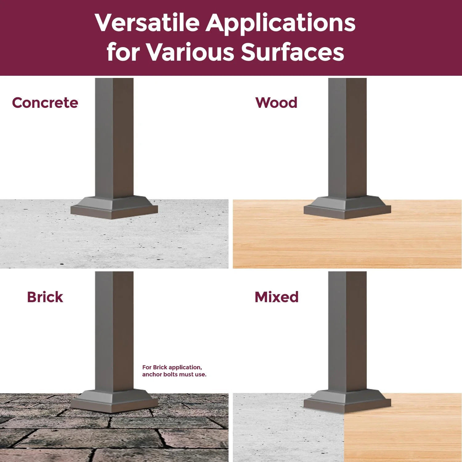 CHR Fence & Rail Sturdy Outdoor Handrails for Steps - Easy Install, IBC Compliant, 365-Day Exchange