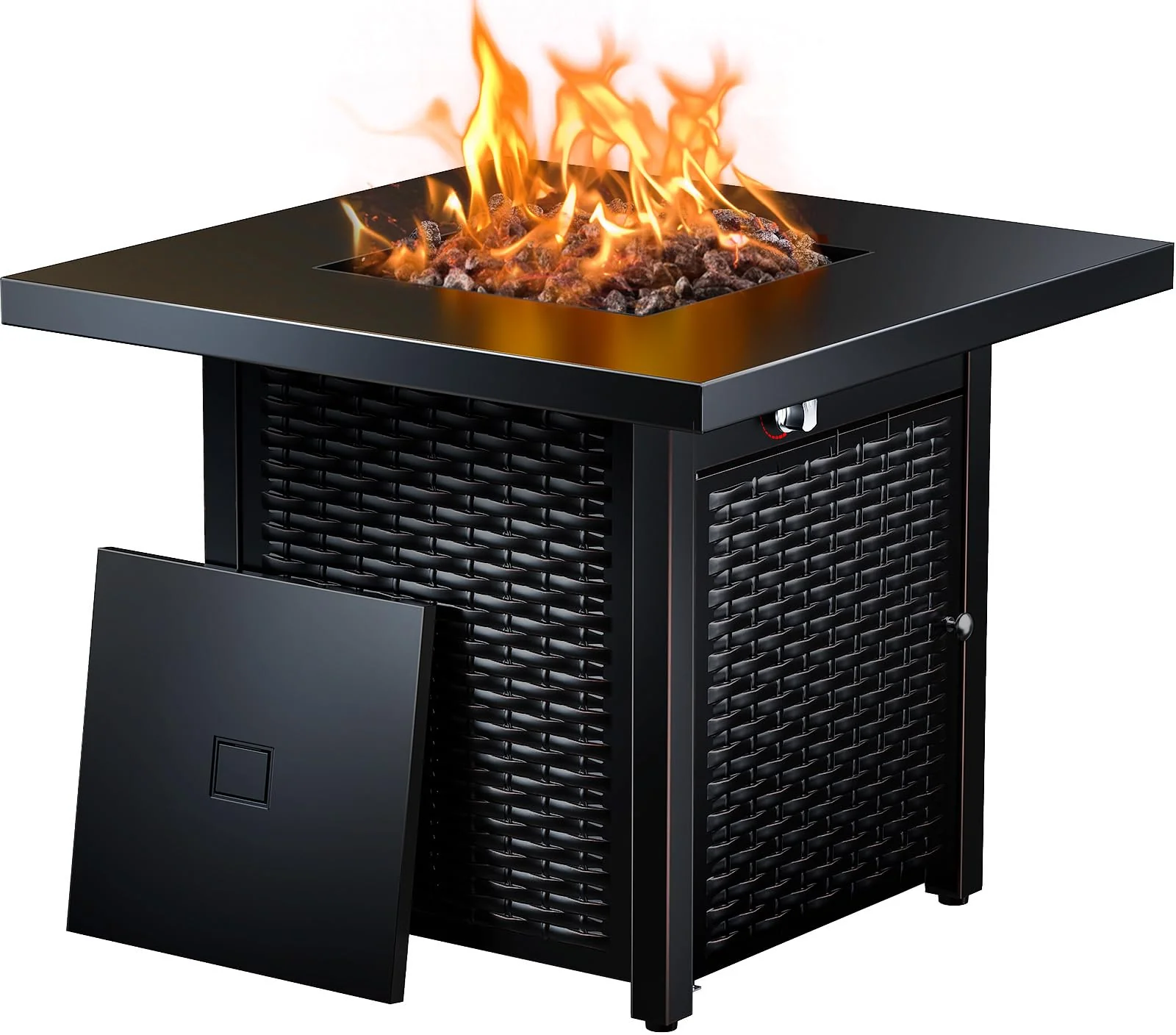 Ciays 28" Propane Fire Pit Table, 50,000 BTU, CSA-Listed, Outdoor Patio Heater with Lava Rocks
