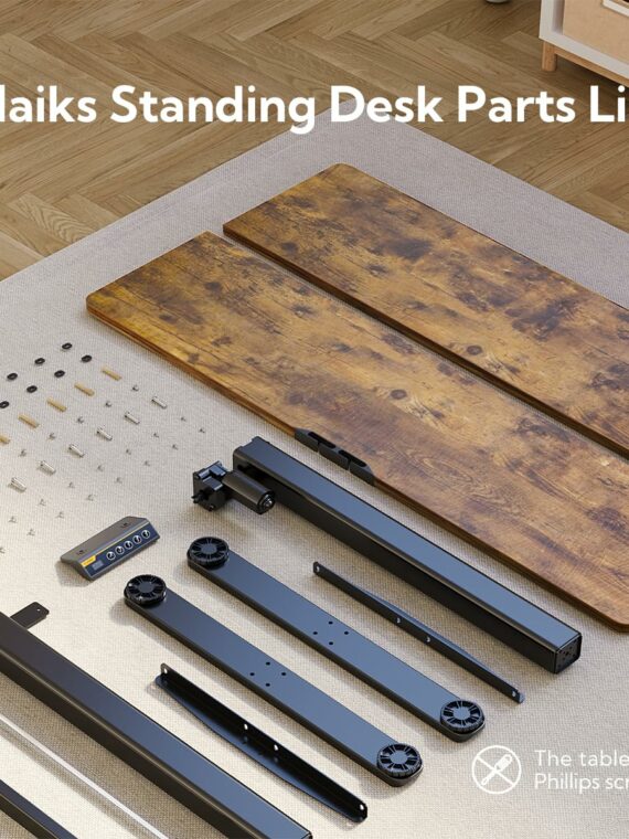 Claiks Electric Adjustable Height Standing Desk 48x24 Inches - Ergonomic Home Office Furniture