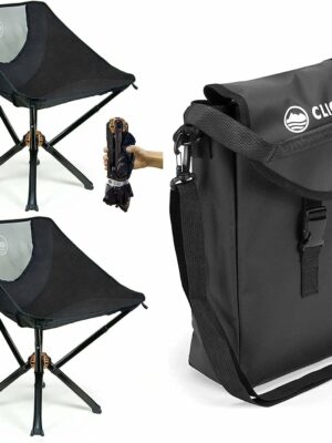 CLIQ Portable Lightweight Folding Camping Chair - Compact, Durable, Quick Setup, Supports 300 lbs