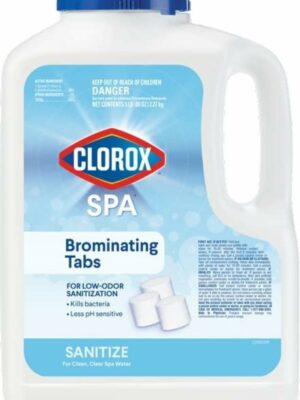 Clorox Pool&Spa Bromine Tablets 5LB - Low-Odor Sanitizer for Spas, Restores Clarity, Slow-Dissolving