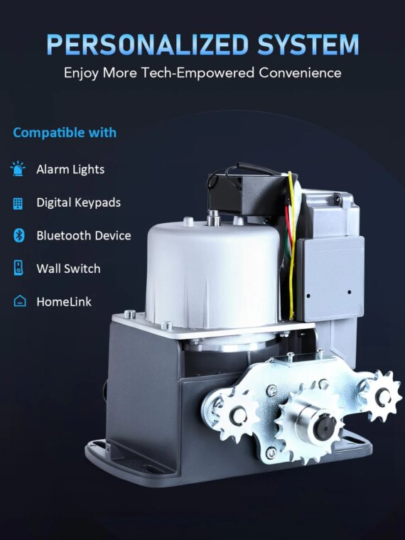 CO-Z 1400lb Sliding Gate Opener, 280W Motor, Remote Access, Durable Steel, Easy Install