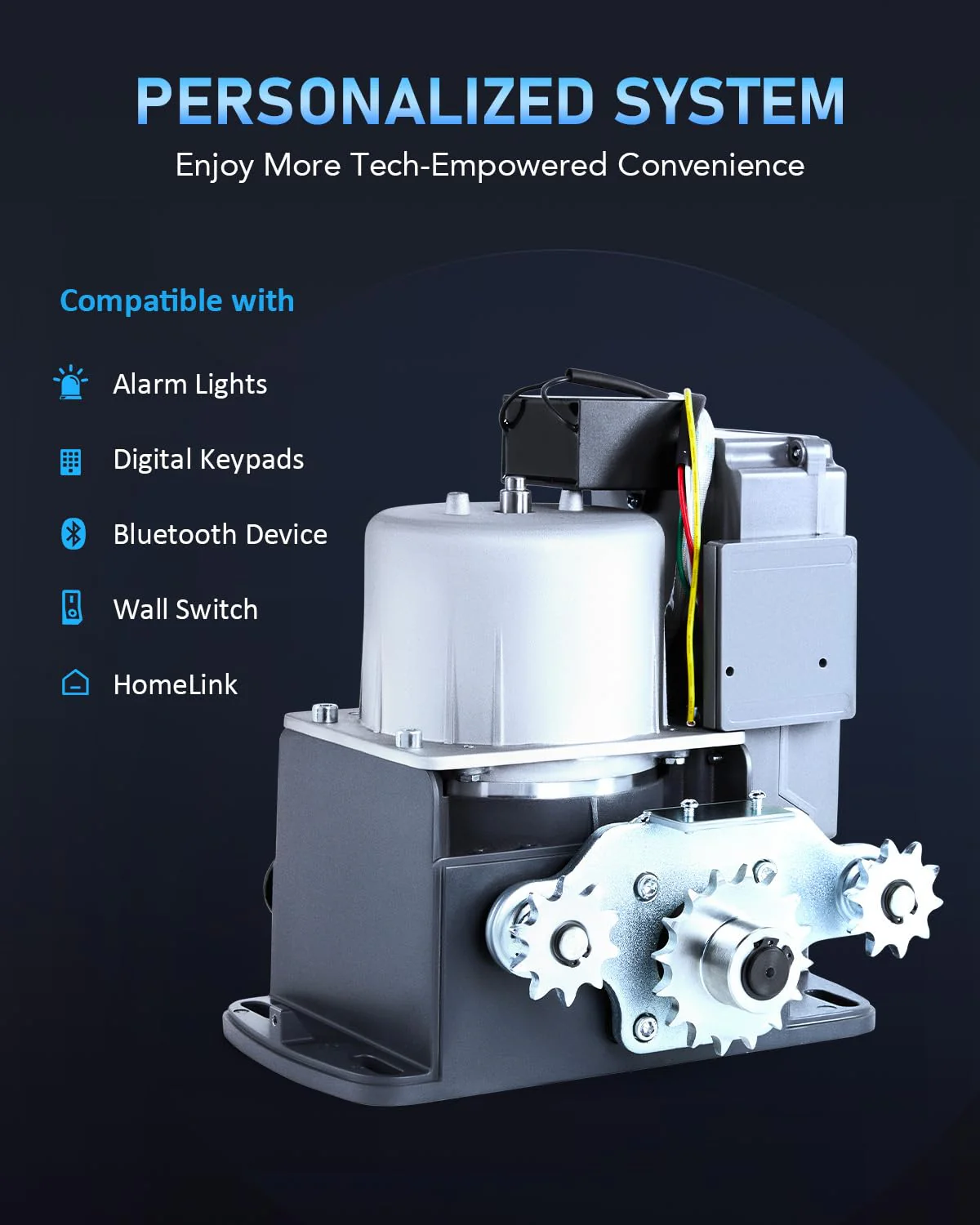 CO-Z 1400lb Sliding Gate Opener, 280W Motor, Remote Access, Durable Steel, Easy Install