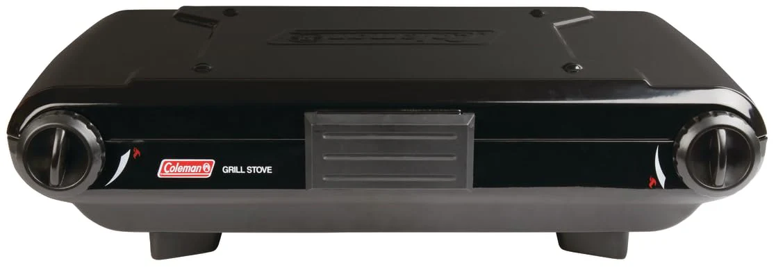 Coleman 2-in-1 Tabletop Camping Grill & Stove, 20,000 BTUs, 4 Burners, 130 sq. in. Grilling Area