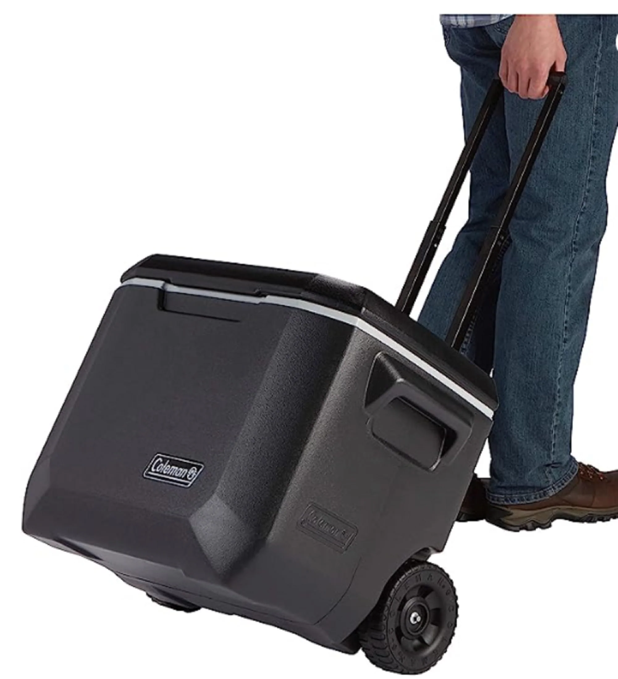 Coleman 50 Quart Xtreme Portable Rolling Cooler, 5-Day Ice Retention, Holds 84 Cans, Durable Wheels, Telescoping Handle