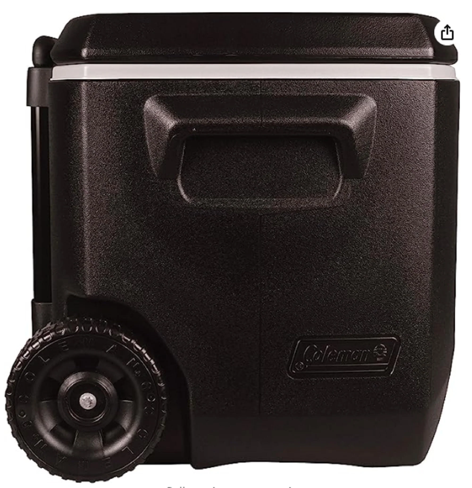 Coleman 50 Quart Xtreme Portable Rolling Cooler, 5-Day Ice Retention, Holds 84 Cans, Durable Wheels, Telescoping Handle