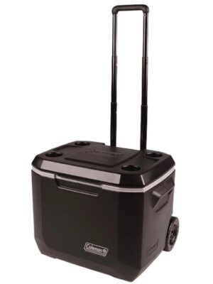 Coleman 50 Quart Xtreme Portable Rolling Cooler, 5-Day Ice Retention, Holds 84 Cans, Durable Wheels, Telescoping Handle
