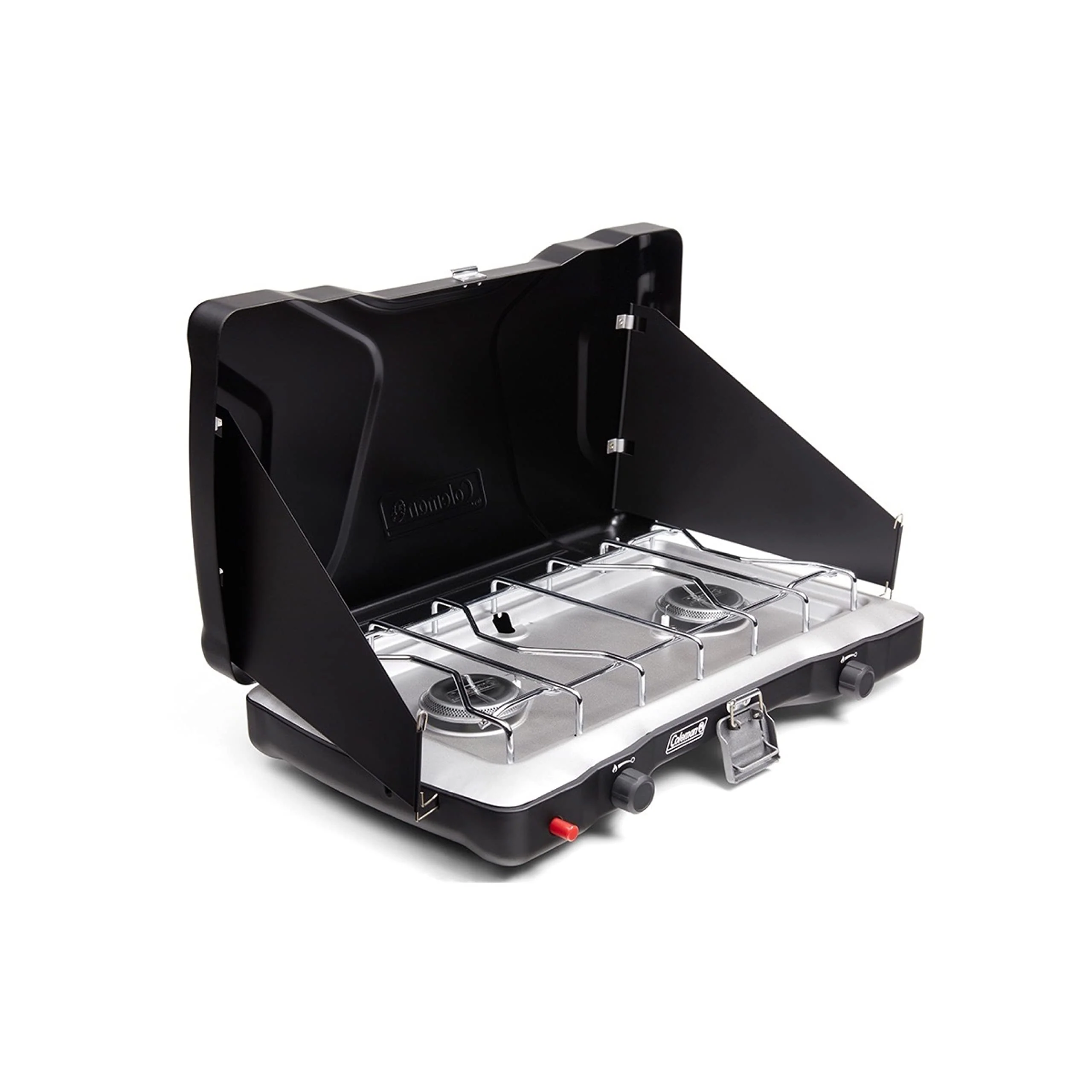 Coleman Triton+ Portable 2-Burner Propane Camping Stove with Wind Guards & Instastart Ignition