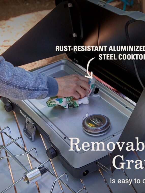 Coleman Triton+ Portable 2-Burner Propane Camping Stove with Wind Guards & Instastart Ignition