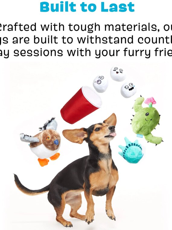 Consuela the Cactus 2-in-1 Interactive Plush Toy for Large Dogs with Squeaker, Non-Toxic Material