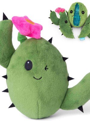 Consuela the Cactus 2-in-1 Interactive Plush Toy for Large Dogs with Squeaker, Non-Toxic Material