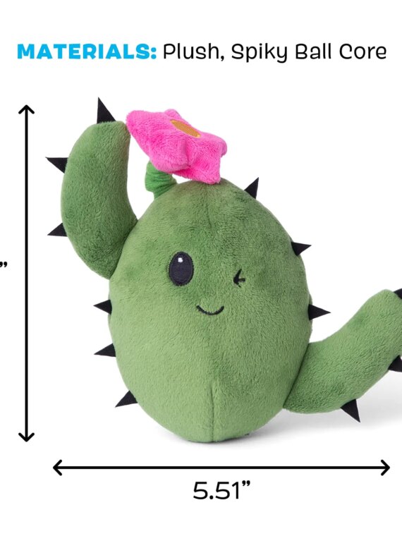 Consuela the Cactus 2-in-1 Interactive Plush Toy for Large Dogs with Squeaker, Non-Toxic Material
