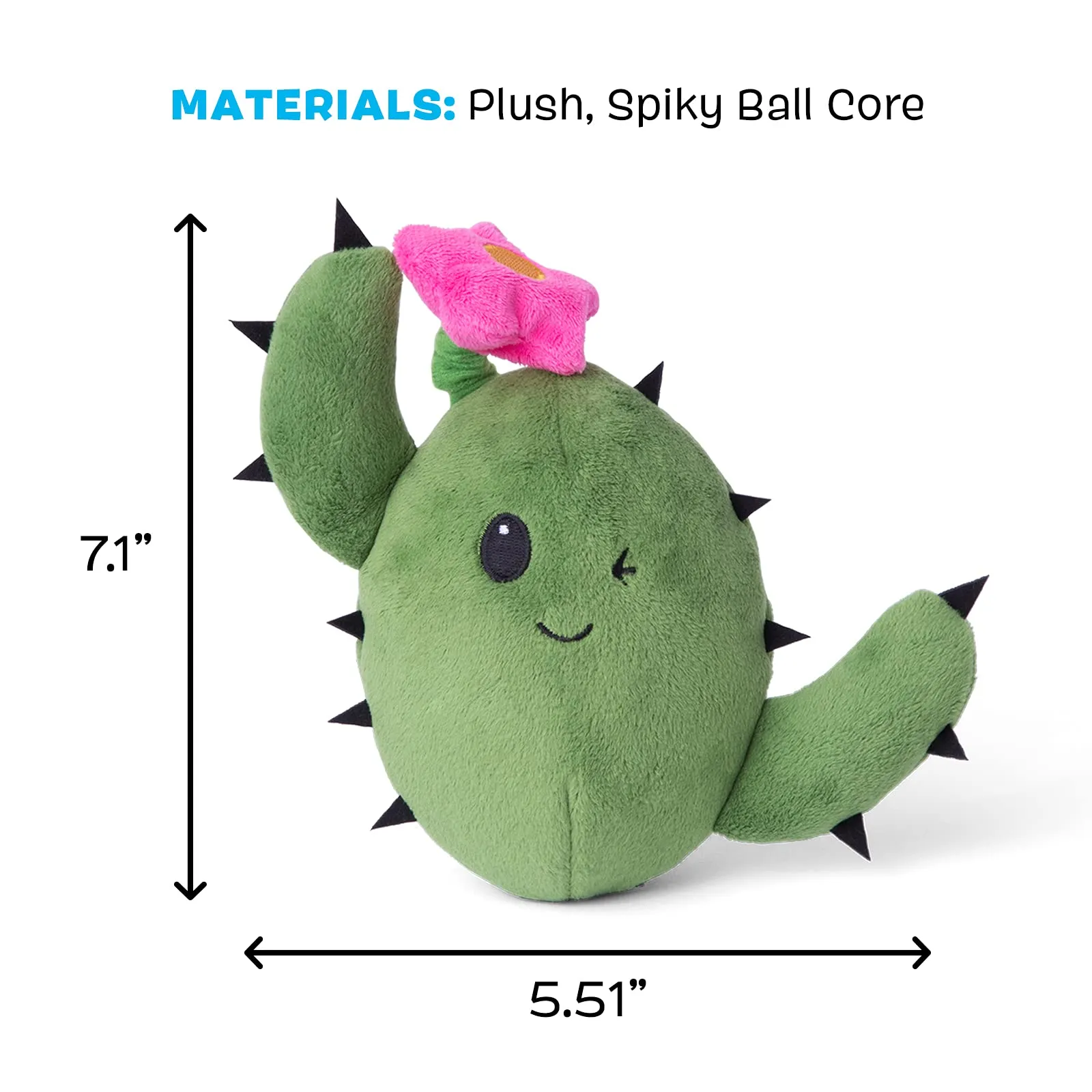 Consuela the Cactus 2-in-1 Interactive Plush Toy for Large Dogs with Squeaker, Non-Toxic Material