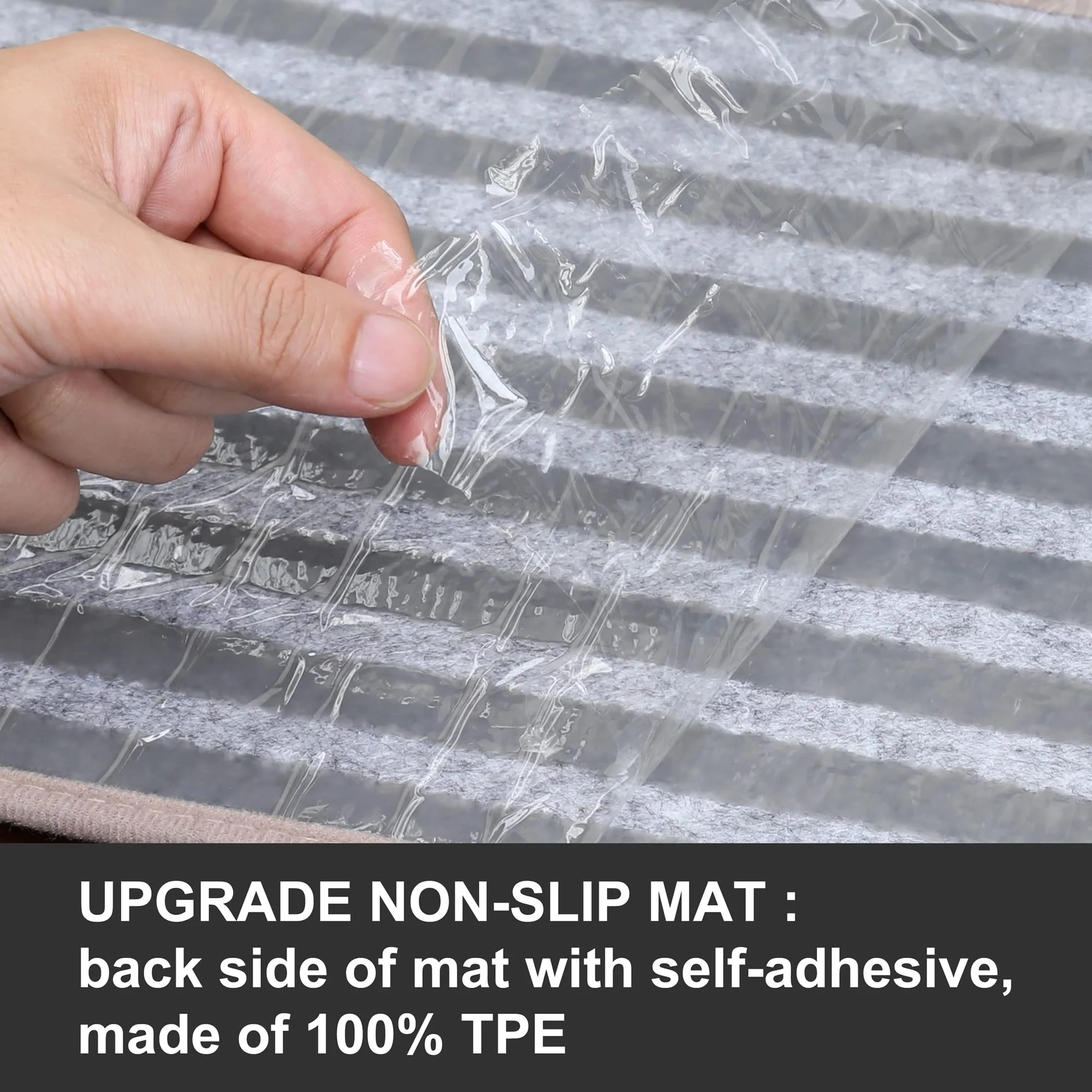 Cosy Homeer Non-Slip Stair Treads 15pcs - TPE Backing, Easy Install, 28"x9", Durable Carpet Mats