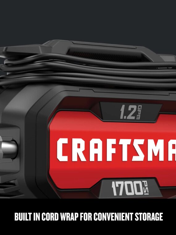 CRAFTSMAN 1700-PSI Electric Pressure Washer, 1.2 GPM, 13 Amp, with Soap Applicator & 20 ft. Hose