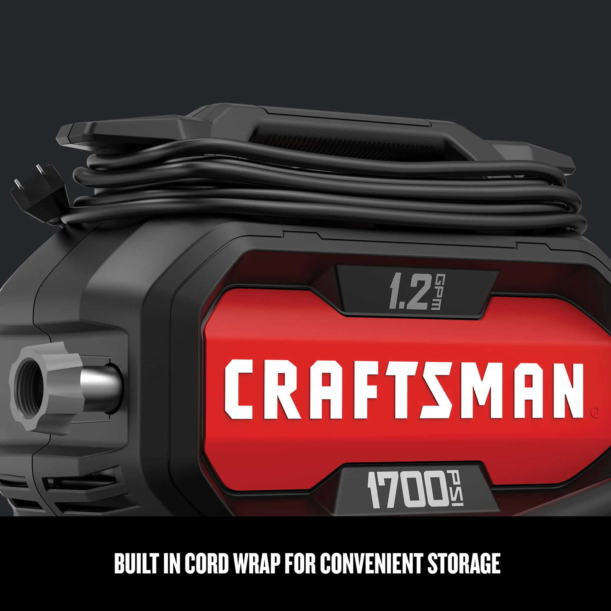 CRAFTSMAN 1700-PSI Electric Pressure Washer, 1.2 GPM, 13 Amp, with Soap Applicator & 20 ft. Hose