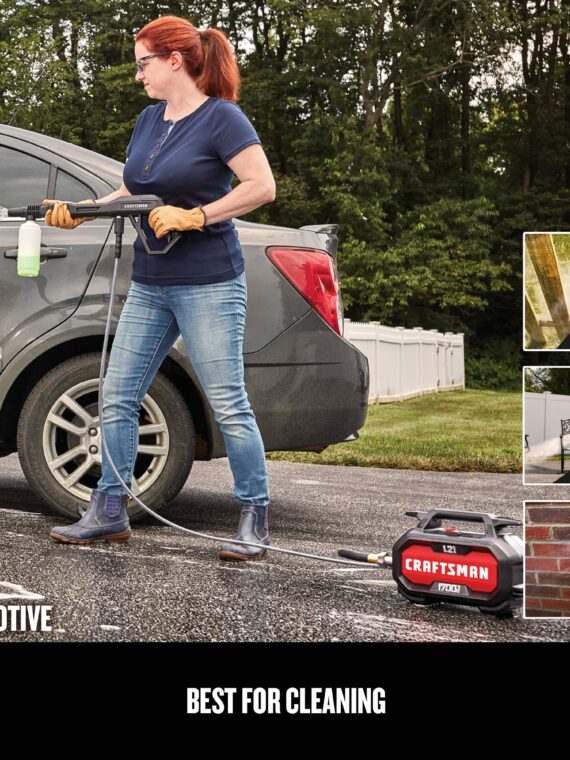 CRAFTSMAN 1700-PSI Electric Pressure Washer, 1.2 GPM, 13 Amp, with Soap Applicator & 20 ft. Hose