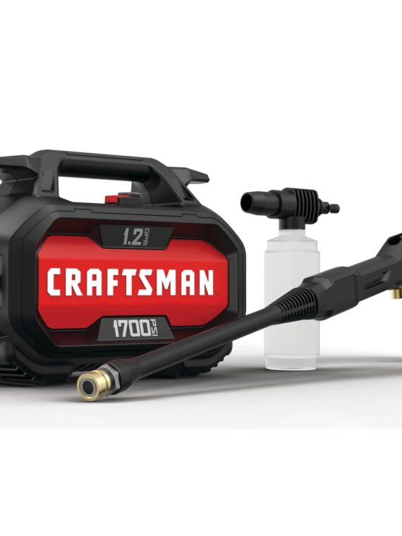 CRAFTSMAN 1700-PSI Electric Pressure Washer, 1.2 GPM, 13 Amp, with Soap Applicator & 20 ft. Hose