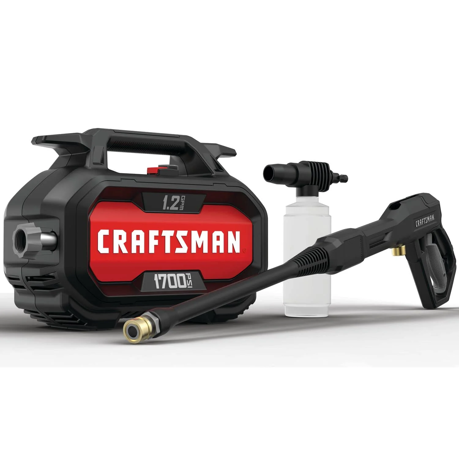 CRAFTSMAN 1700-PSI Electric Pressure Washer, 1.2 GPM, 13 Amp, with Soap Applicator & 20 ft. Hose