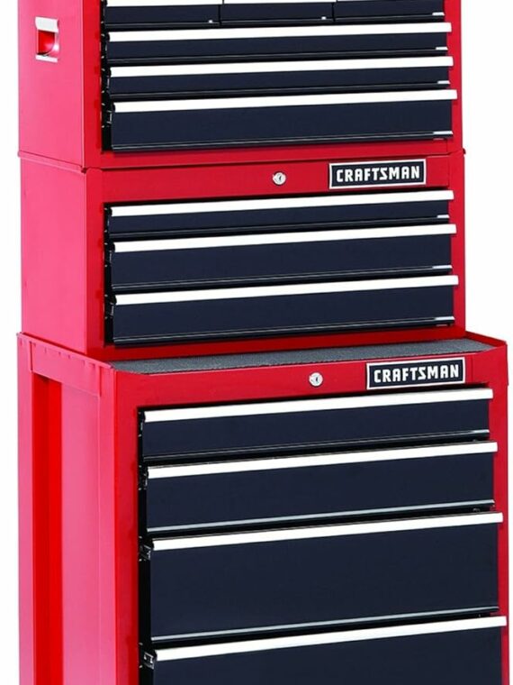 Craftsman 26" 3-Drawer Steel Tool Chest with Soft-Close Drawers, Heavy-Duty Storage Cabinet