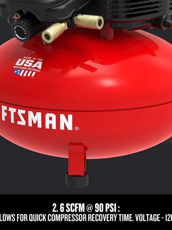 CRAFTSMAN 6-Gallon Portable Air Compressor, Oil-Free Pump, 150 PSI, 13-Piece Accessory Kit