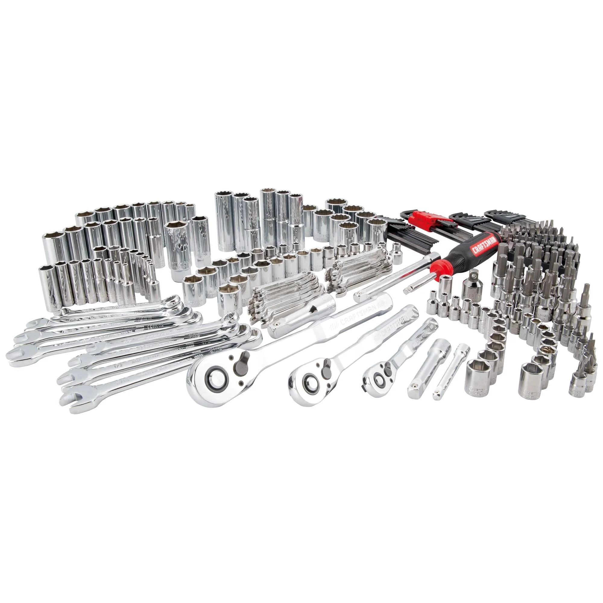 Craftsman Versastack Mechanics Tool Set - Low Profile & 72-Tooth Ratchets, Sockets, Wrenches, 3-Drawer Box, VersaStack Compatible