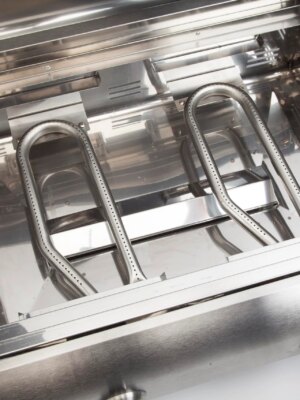 Cuisinart Portable Stainless Steel Propane Grill – Dual Burner, Tabletop, Lightweight, Easy Setup