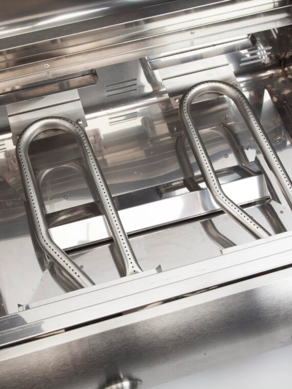 Cuisinart Portable Stainless Steel Propane Grill - Dual Burner, Tabletop, Lightweight, Easy Setup