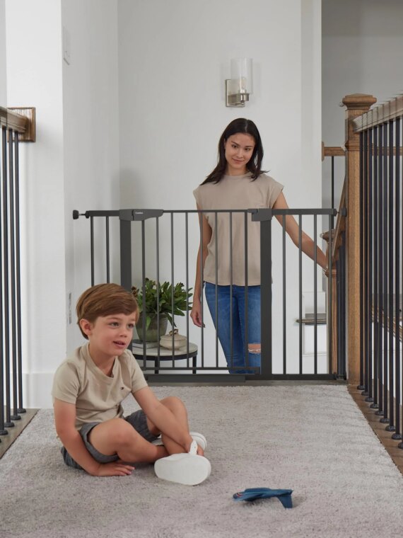 Cumbor Extra-Wide Baby & Pet Gate, 30.5"H, Adjustable 29.7"-51.5", Heavy-Duty Steel, Auto-Close, Easy Install