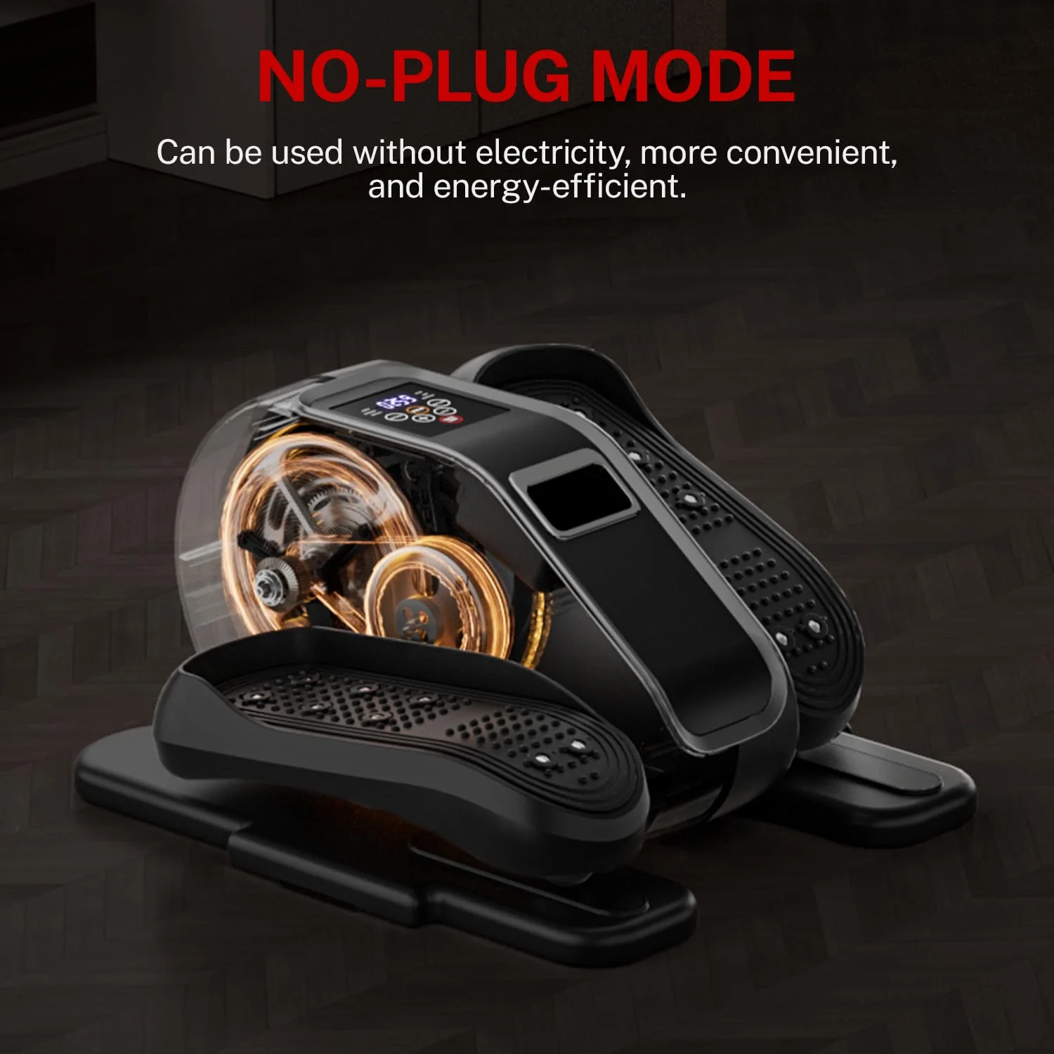 CURSOR FITNESS Under Desk Elliptical Machine with 12 Speeds & Auto Modes for Home or Office Workout