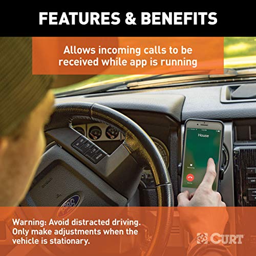 CURT Echo Portable Bluetooth Trailer Brake Controller - Smartphone-Ready, Easy Install, Highly Responsive
