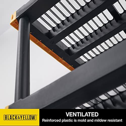 CX Heavy Duty 4-Tier Plastic Storage Shelving Unit, 200 lbs/Shelf, 55"x48"x20", Indoor/Outdoor