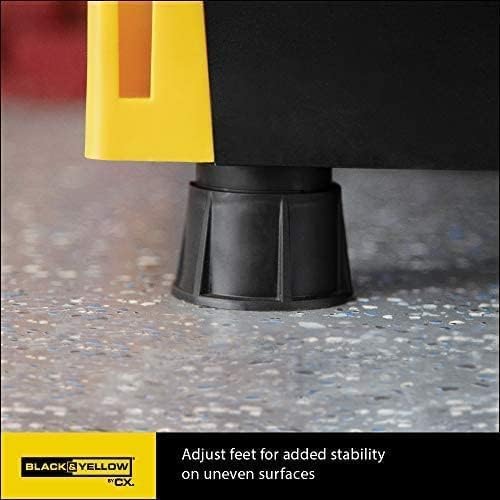 CX Heavy Duty 4-Tier Plastic Storage Shelving Unit, 200 lbs/Shelf, 55"x48"x20", Indoor/Outdoor