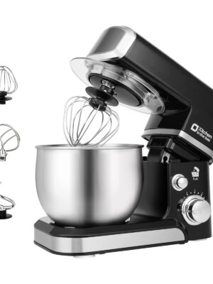 Dash Compact Stand Mixer, 3.2Qt Tilt-Head Electric Food Mixer with 6 Speeds, Stainless Steel Bowl, Multiple Colors