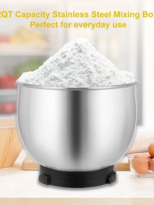 Dash Compact Stand Mixer, 3.2Qt Tilt-Head Electric Food Mixer with 6 Speeds, Stainless Steel Bowl, Multiple Colors