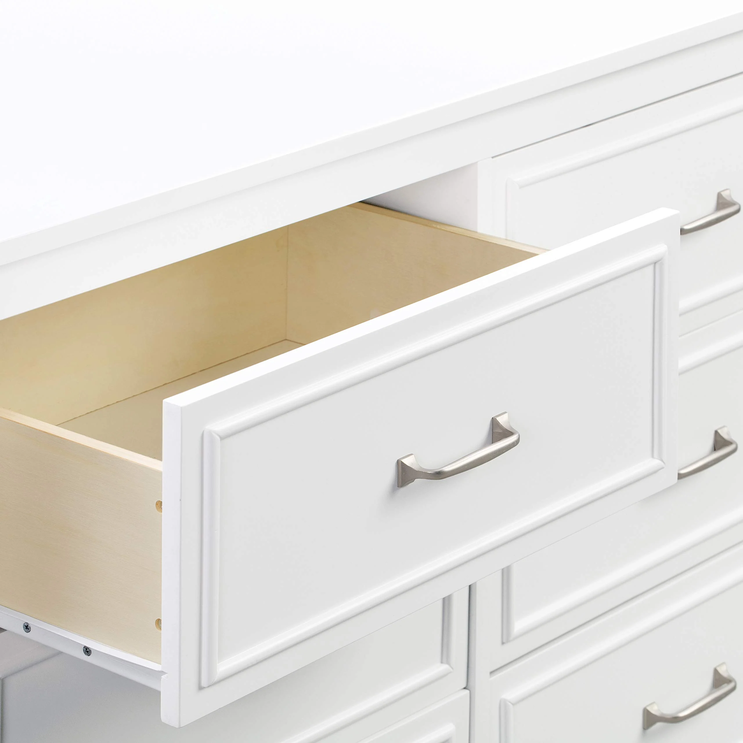 DaVinci Charlie 6-Drawer Double Dresser, White - Durable, Versatile, Solid Pinewood, Non-Toxic Finish