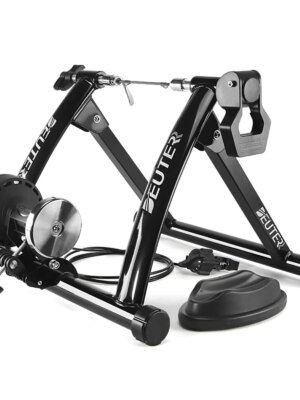 Deuter Magnetic Bike Trainer Stand, Indoor Cycling, Adjustable Resistance, Quiet Operation, Supports 26"-29" Wheels, Foldable, Up to 330 lbs