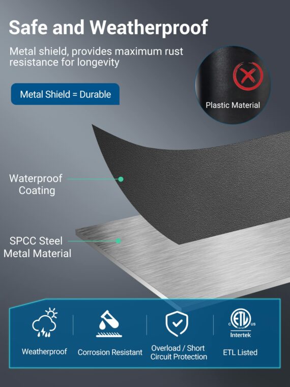 DEWENWILS 200W Low Voltage Landscape Lighting Transformer with Dusk to Dawn Sensor & Timer, Waterproof, ETL Certified