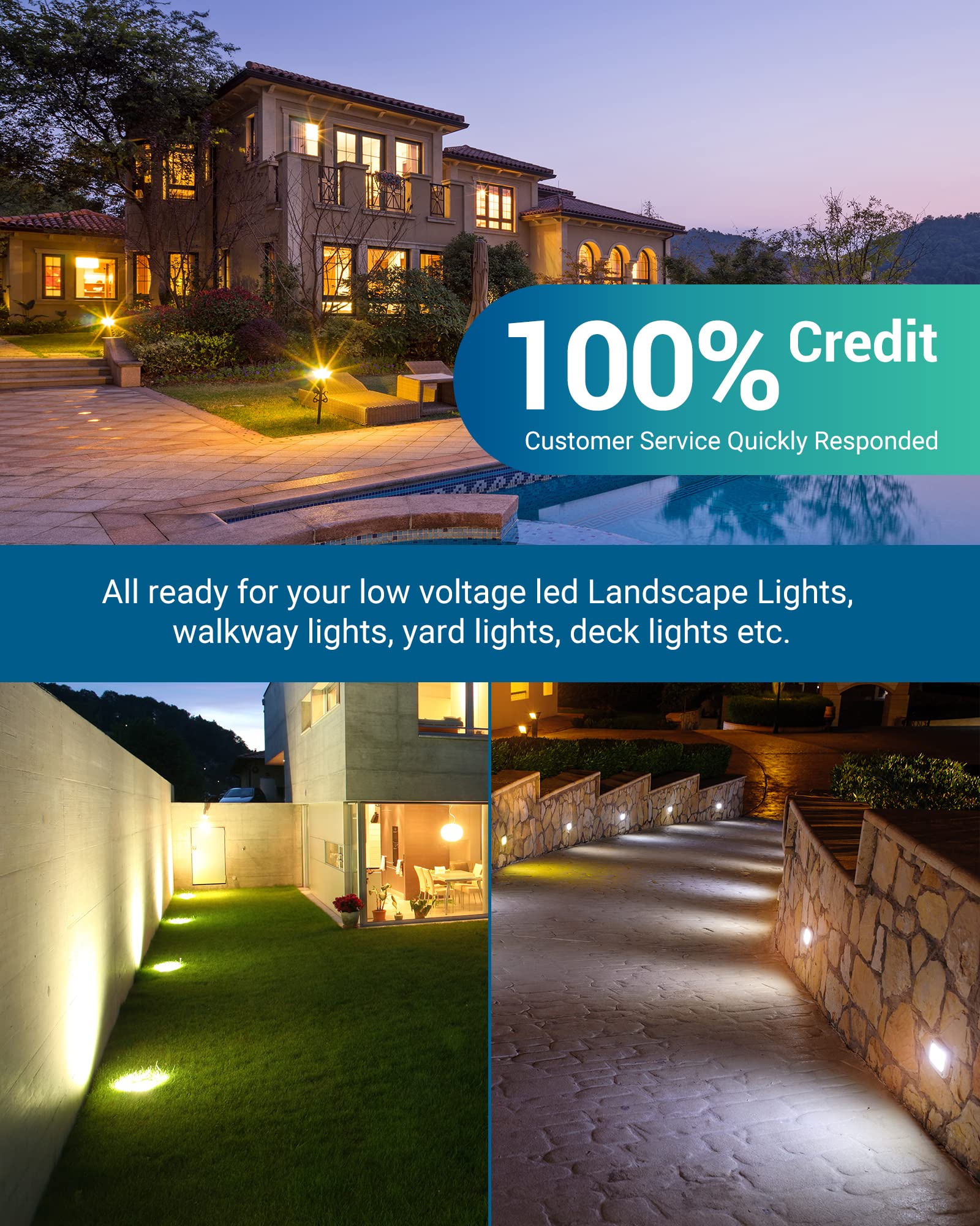 DEWENWILS 200W Low Voltage Landscape Lighting Transformer with Dusk to Dawn Sensor & Timer, Waterproof, ETL Certified