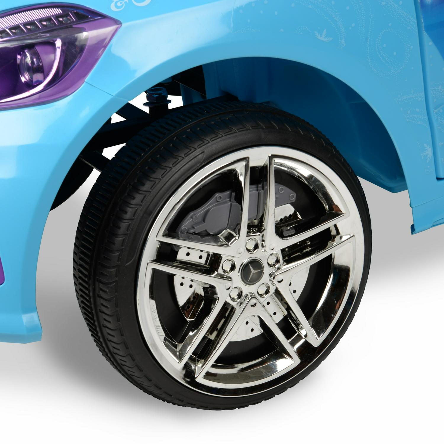 Disney Frozen Mercedes 6V Ride-On Car for Kids, Blue, Ages 2-5, Max Speed 2.5 MPH