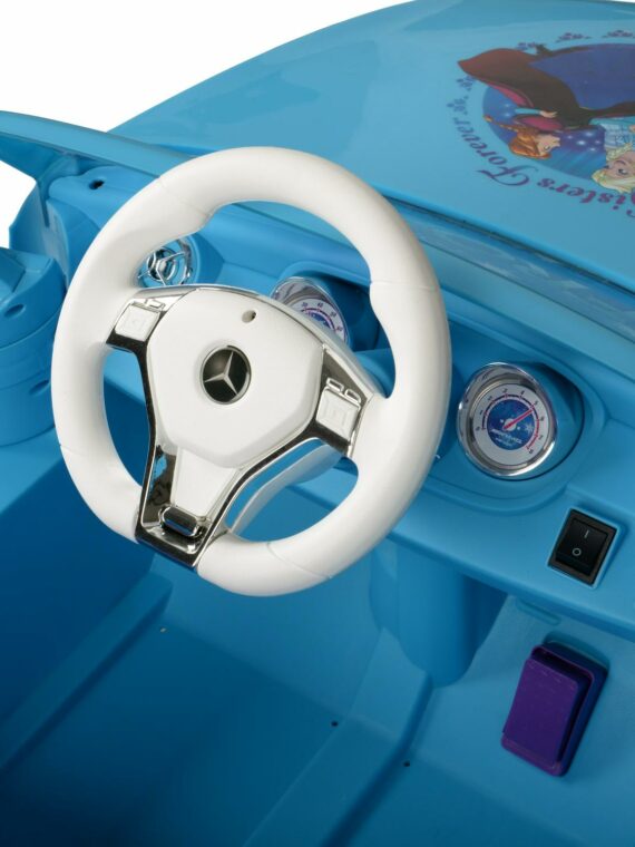 Disney Frozen Mercedes 6V Ride-On Car for Kids, Blue, Ages 2-5, Max Speed 2.5 MPH