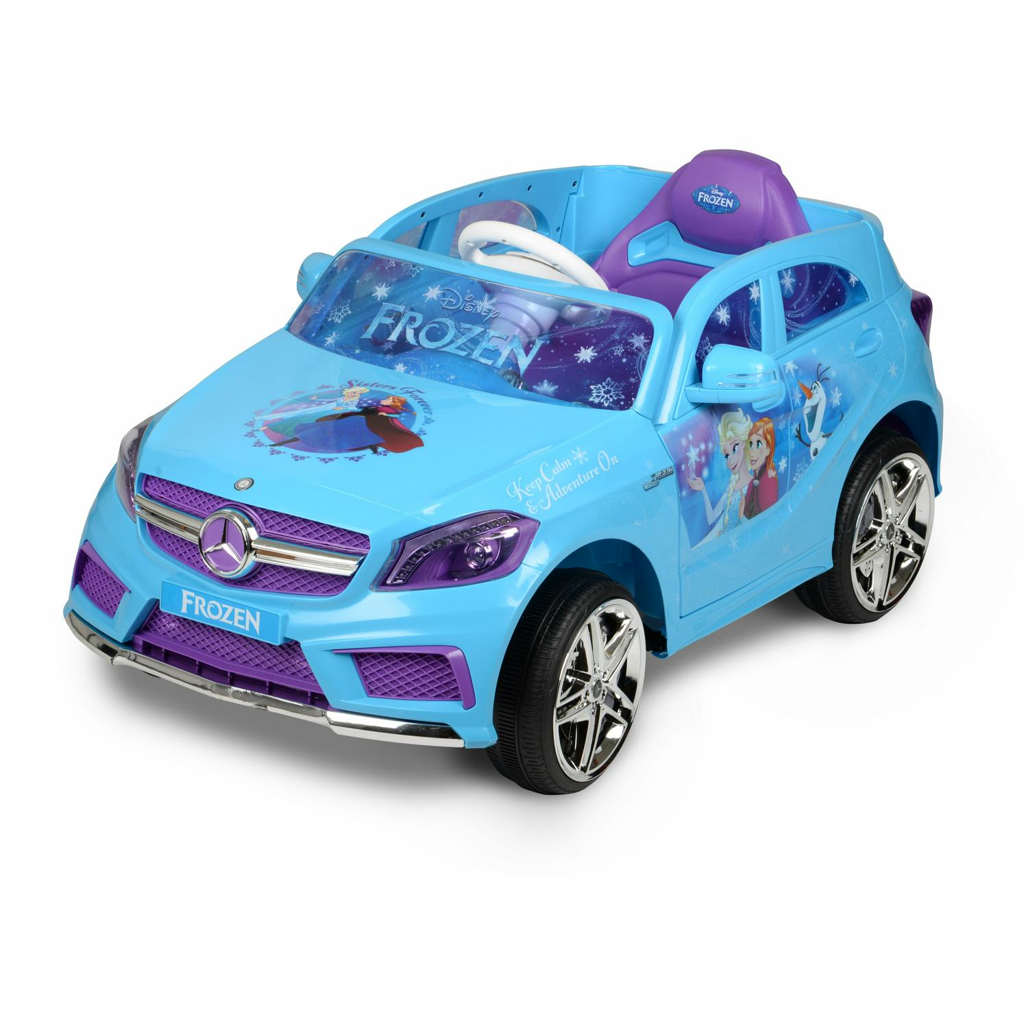 Disney Frozen Mercedes 6V Ride-On Car for Kids, Blue, Ages 2-5, Max Speed 2.5 MPH