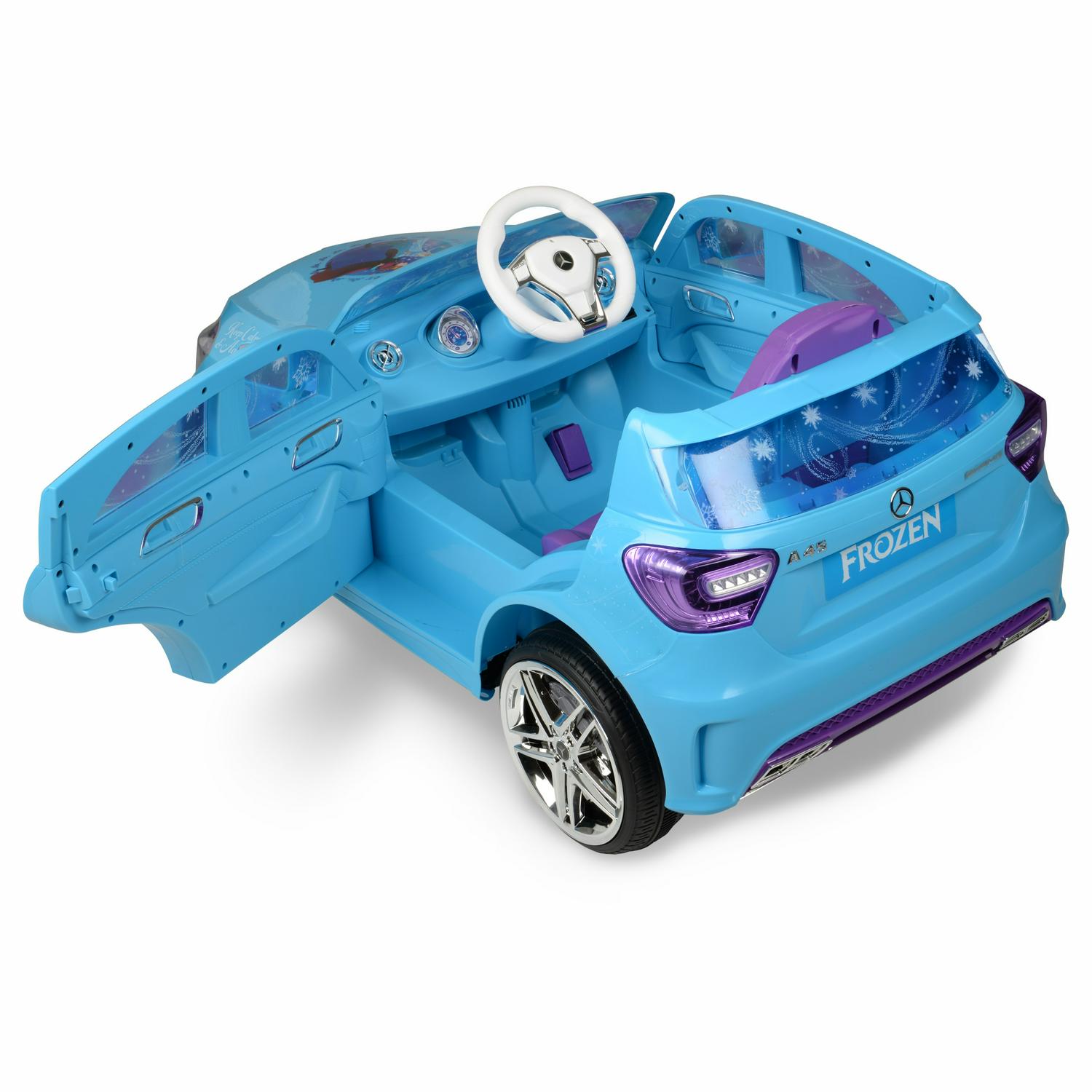 Disney Frozen Mercedes 6V Ride-On Car for Kids, Blue, Ages 2-5, Max Speed 2.5 MPH