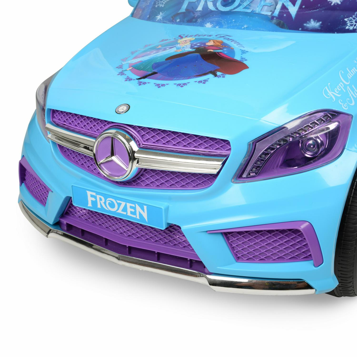 Disney Frozen Mercedes 6V Ride-On Car for Kids, Blue, Ages 2-5, Max Speed 2.5 MPH